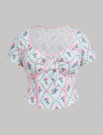 Top SHEIN CURVE, alb