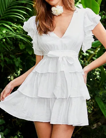 Rochie scurta SHEIN, alb