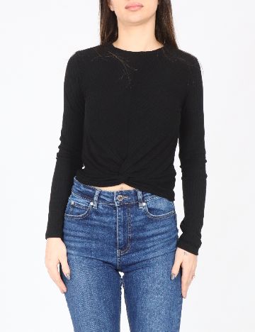 Top Bershka, negru