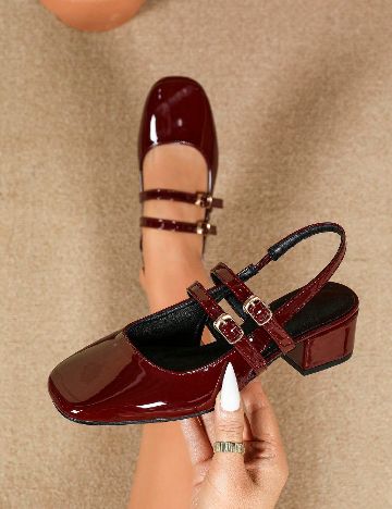 Pantofi SHEIN, visiniu