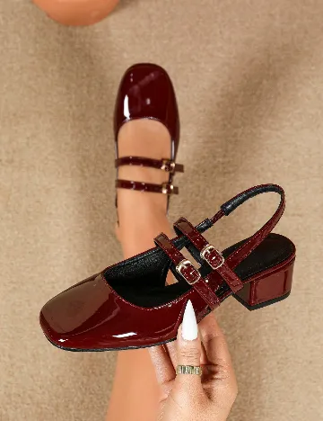 Pantofi SHEIN, visiniu