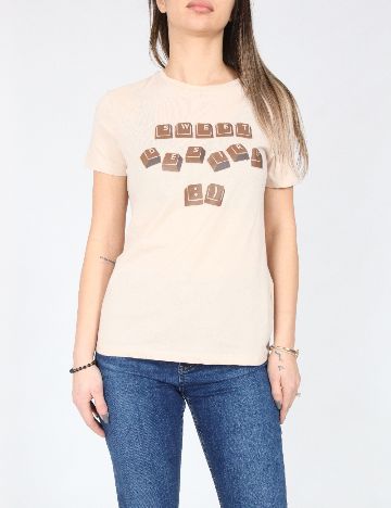Tricou Pull&Bear, crem