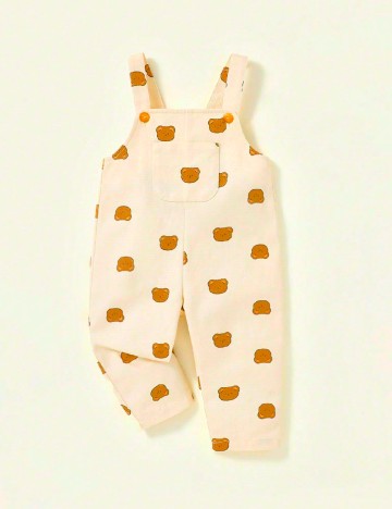 Salopeta CozyCub, crem