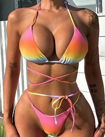 Costum de baie SHEIN, mix culori