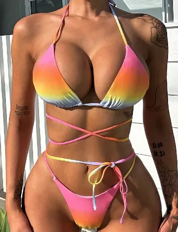 Costum de baie SHEIN, mix culori