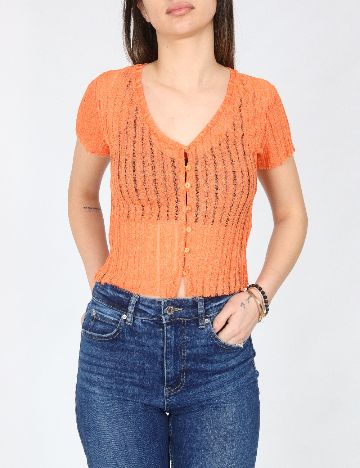 Top Bershka, portocaliu