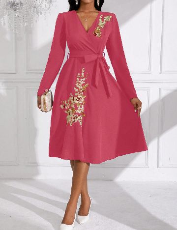 Rochie medie SHEIN, roz pudra