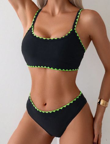 Costum de baie SHEIN, negru