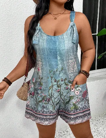 Salopeta SHEIN CURVE, albastru