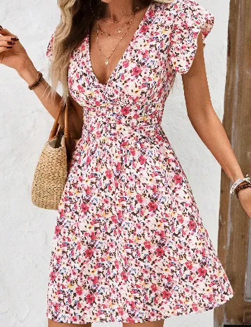 Rochie scurta SHEIN, floral print