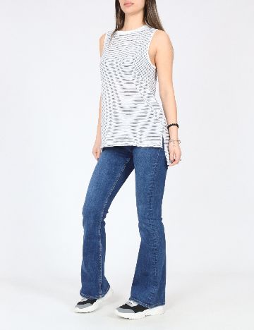 Maiou Zara, alb/albastru