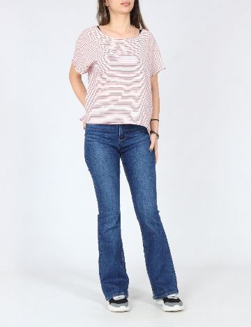 Tricou Zara, alb/rosu