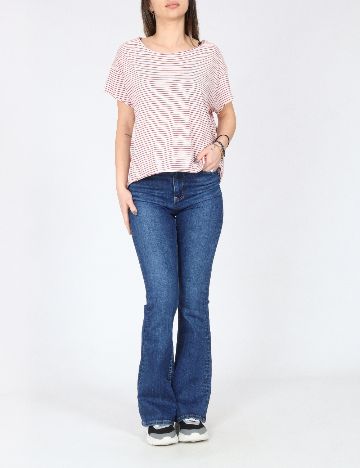 Tricou Zara, alb/rosu