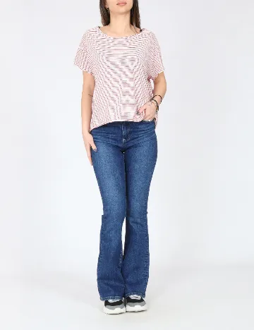 Tricou Zara, alb/rosu