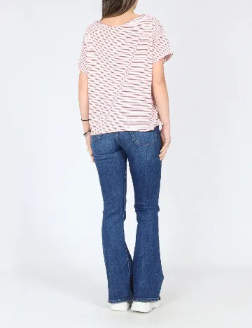 Tricou Zara, alb/rosu