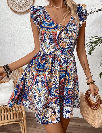 Rochie scurta SHEIN, mix culori