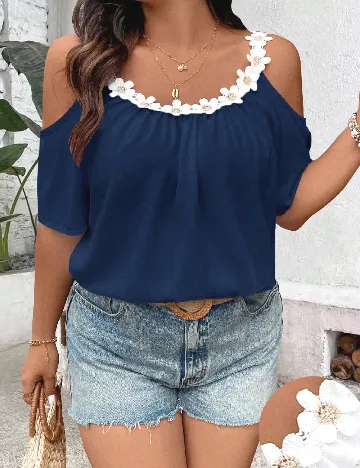 Bluza SHEIN CURVE, bleumarin