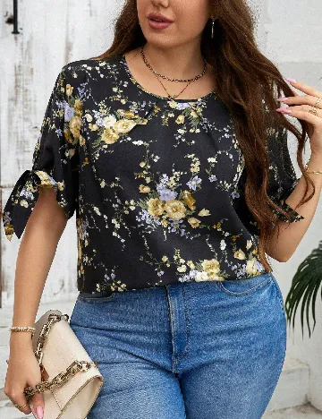 Bluza SHEIN CURVE, floral print