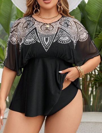 Costum de baie SHEIN CURVE, negru