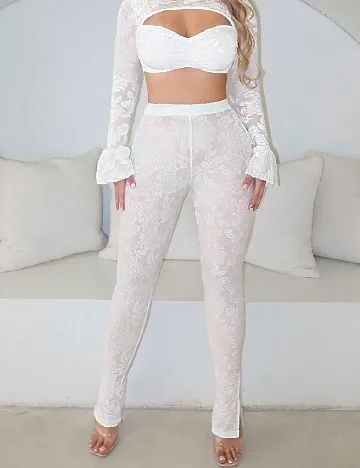 Pantaloni SHEIN, alb