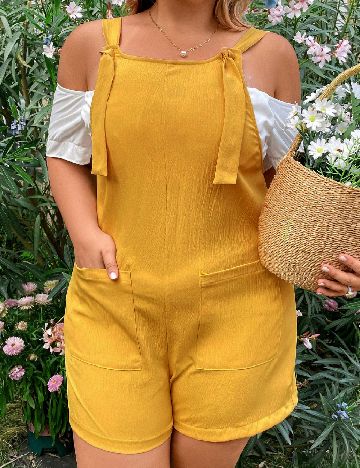 Salopeta SHEIN CURVE, galben