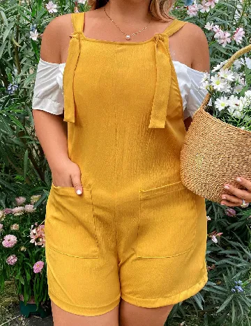 Salopeta SHEIN CURVE, galben