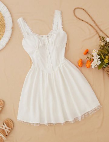 Rochie scurta SHEIN, alb