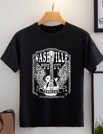 Tricou Shein Kids, negru