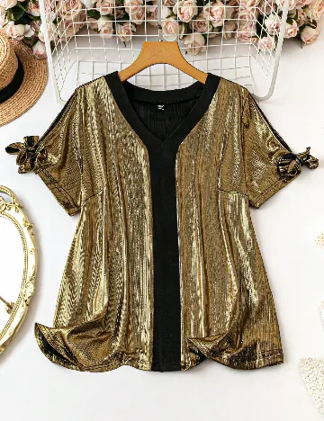 Bluza SHEIN CURVE, auriu