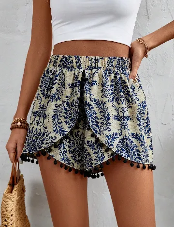 Pantaloni scurti SHEIN, maro/bleumarin