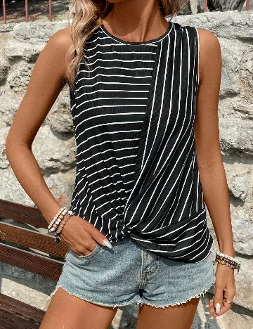 Bluza SHEIN, alb/negru