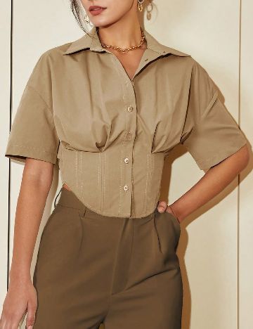 Camasa SHEIN, bej