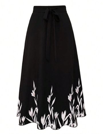 Fusta SHEIN CURVE, negru