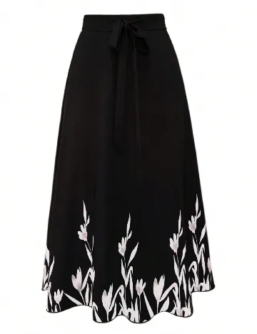 Fusta SHEIN CURVE, negru