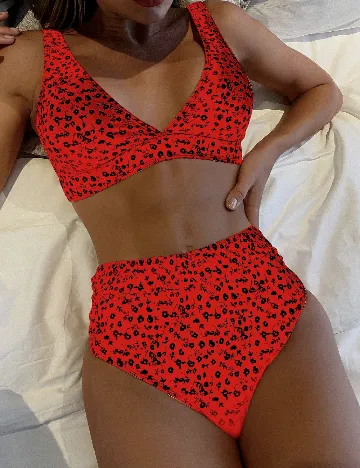 Costum de baie SHEIN, rosu