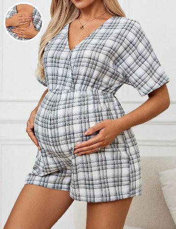 Salopeta SHEIN Maternity, gri
