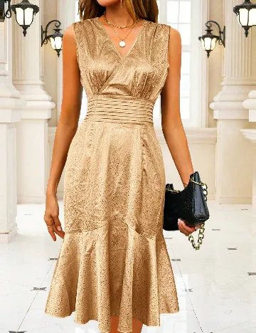 Rochie medie SHEIN, auriu