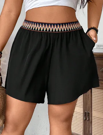 Pantaloni scurti SHEIN CURVE, negru