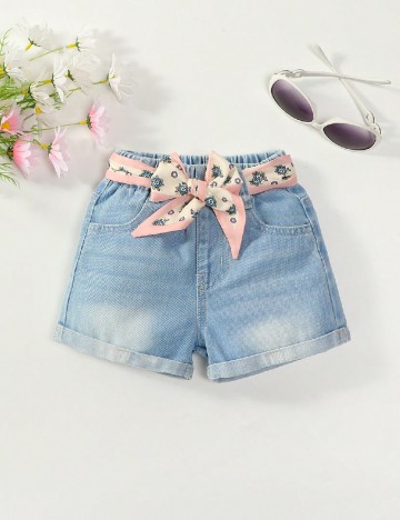 Pantaloni scurti Shein Kids, bleu