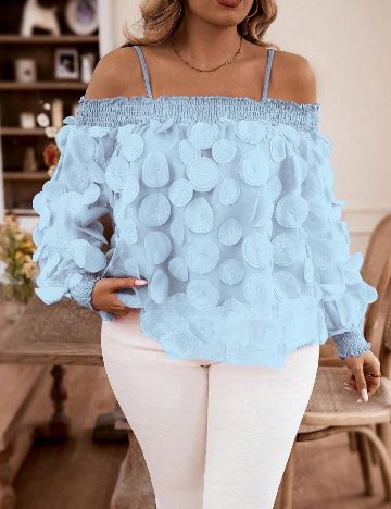 Bluza SHEIN CURVE, albastru