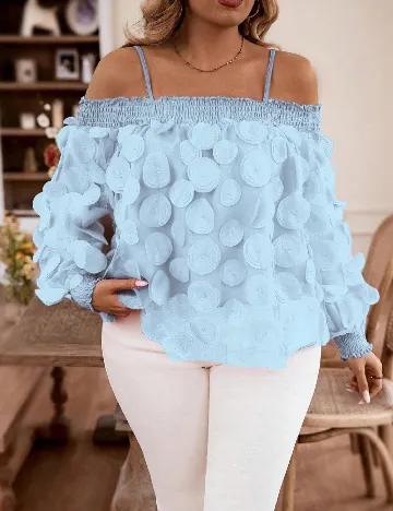 Bluza SHEIN CURVE, albastru