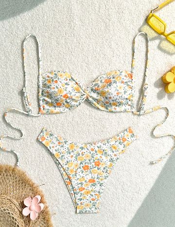 Costum de baie SHEIN, floral print