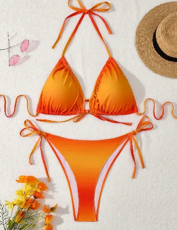 Costum de baie SHEIN CURVE, portocaliu