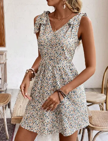 Rochie scurta SHEIN, floral print