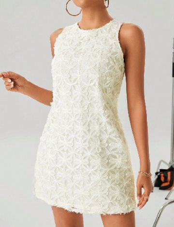 Rochie scurta SHEIN, ecru