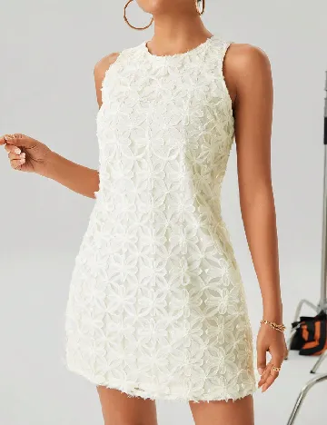 Rochie scurta SHEIN, ecru