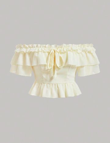 Top SHEIN, galben deschis