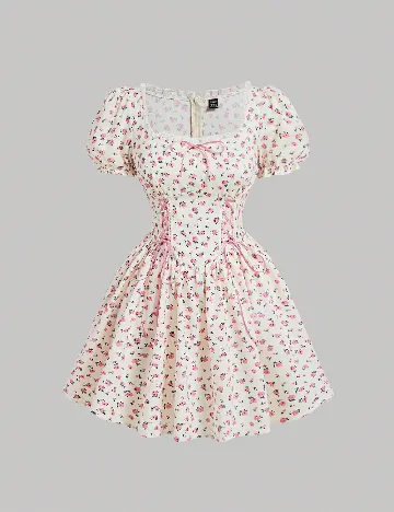 Rochie scurta SHEIN, floral print