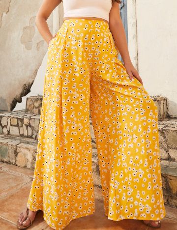 Pantaloni SHEIN CURVE, galben