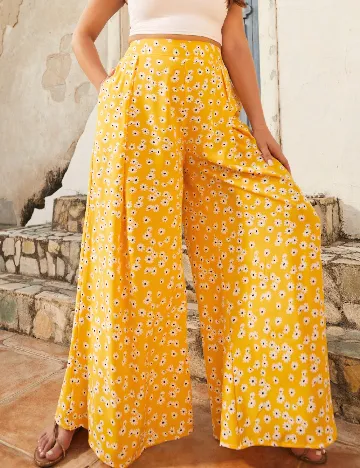 Pantaloni SHEIN CURVE, galben